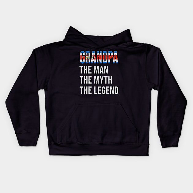 Grand Father Costa Rican Grandpa The Man The Myth The Legend - Gift for Costa Rican Dad With Roots From  Costa Rica Kids Hoodie by Country Flags